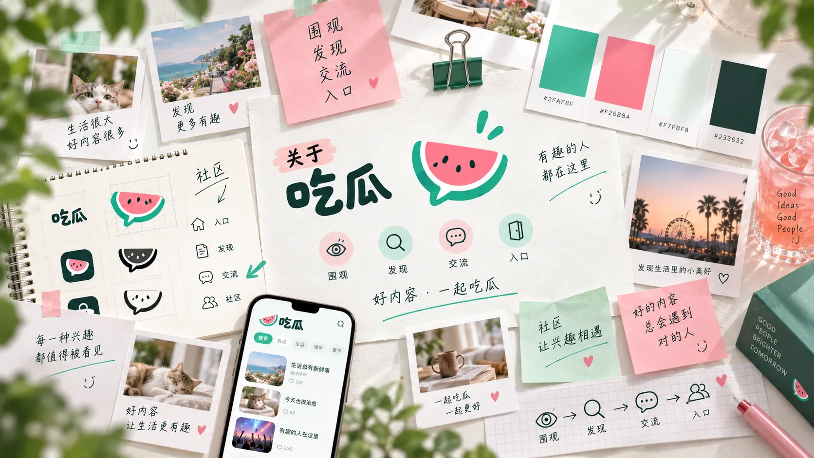 吃瓜网内容阅读与信息聚合示意